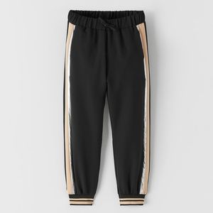 Zara’s Girls Black Tan and Silver Track Suit Pants